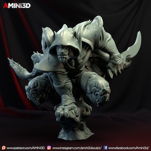 Tabaxi Rogue, Male  |  Fantasy Miniature | Dungeons and Dragons | DnD Miniature | Tabletop Game | RPG | Amini3D