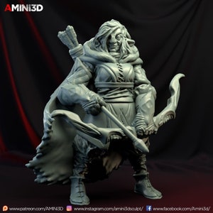 Firbolg - Ranger / Miniature fantasy / Dungeons and Dragons / Miniature DnD / Gioco da tavolo / RPG / Amini3D