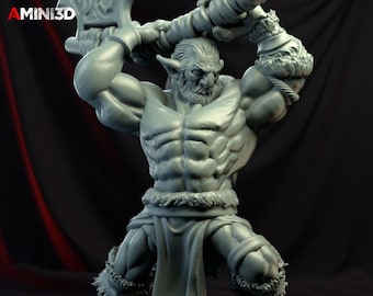 Firbolg - Barbarian |  Fantasy Miniature | Dungeons and Dragons | DnD Miniature | Tabletop Game | RPG | Amini3D