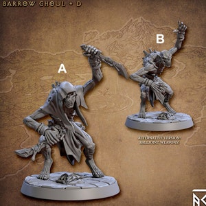 Barrow Ghoul D | Fantasy Resin Miniature | DnD Miniature | RPG | Tabletop Game | Artisan Guild