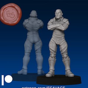 Jet Black | Sci-Fi Miniature | DnD Miniature | Tabletop Game | RPG | Pathfinder | Western RPG