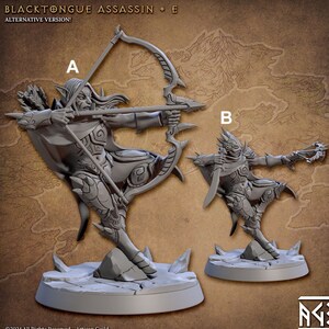 Blacktongue Assassin E | Fantasy Miniature | DnD Miniature | RPG | Tabletop Game | Artisan Guild