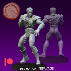 Kenshiro | Fantasy Miniature | Resin Miniature | DnD Miniature | Tabletop Game | RPG | Pathfinder | Ethan Savage Studios