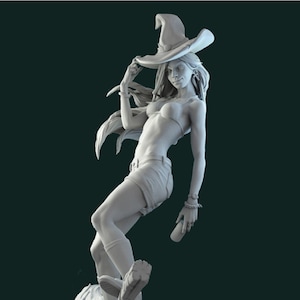 Anita Young Witch - 75mm Pinup | Fantasy Resin Miniature | DnD Miniature | RPG | Tabletop Game | White Werewolf Tavern