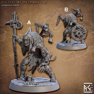Cultist of Melmora A | Fantasy Miniature | DnD Miniature | RPG | Tabletop Game | Artisan Guild