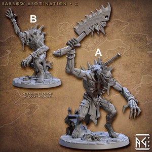 Barrow Abomination C | Fantasy Resin Miniature | DnD Miniature | RPG | Tabletop Game | Artisan Guild