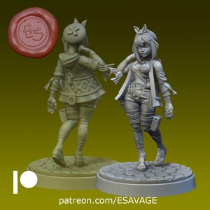 Ryza | Pinup | Fantasy Miniature | Dungeons and Dragons | DnD Miniature | Tabletop Game | RPG | Pathfinder |  Ethan Savage Studios