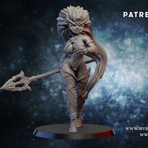 Dark Elf Pinup | 32mm, 28mm, 75mm Fantasy Miniature | Dungeons and Dragons | DnD Miniature | Tabletop Game | RPG | Ghamak