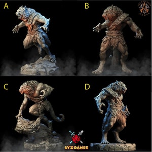 The Moonbitten Thralls - Werewolf | Fantasy Resin Miniature | DnD Miniature | RPG | Tabletop Game | Archvillain Games