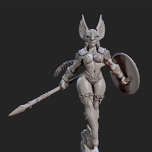 Skylda Vingard | Pinup | 32mm 54mm 75mm Fantasy Miniature | DnD Miniature | RPG | Tabletop Game | Artisan Guild