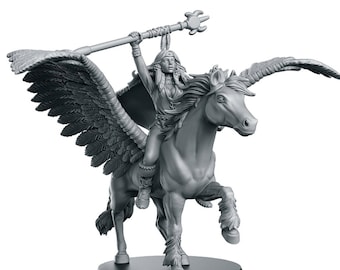 Goldmoon Pegasus | 32mm or 28mm Fantasy Miniature | DnD Miniature | Dungeons & Dragons | Pathfinder | RPG | Tabletop | RN Estudio