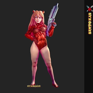 Eva Twin A | Pinup | Sci-Fi Miniature | DnD | Resin Miniature | RPG | Tabletop Game | Pathfinder | Gaz Minis