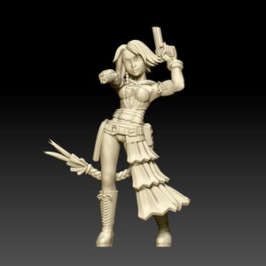 Gunner Yuna | Fantasy Miniature | Dungeons and Dragons | DnD Miniature | Tabletop Game | RPG | Pathfinder |  Ethan Savage Studios
