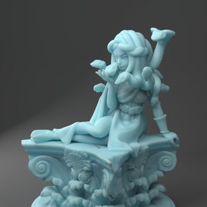 Cute Medusa | Resin Fantasy Miniature | DnD Miniature | Tabletop Games | Twin Goddess