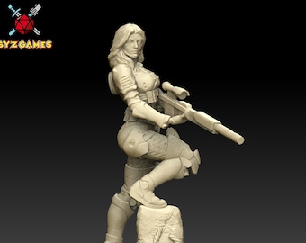 Domino - Bounty Hunters  | Arvalon-8 | Sci-Fi Resin Miniature | D&D | Legion | Tabletop Game | RMPrintableTerrain
