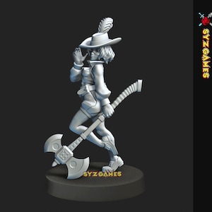Haru | Sci-Fi Miniature | Dungeons and Dragons | DnD Miniature | Tabletop Game | RPG | Pathfinder |  Ethan Savage Studios