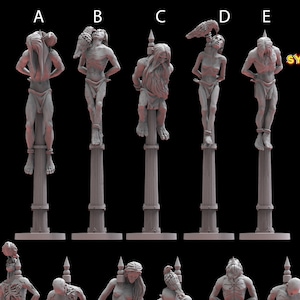Impaled prisoners | Fantasy Resin Miniature | DnD Miniature | RPG | Tabletop Game | Lost Kingdom Miniature