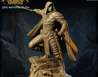 Human Assassin Miniature – Duelist Rogue – 32mm Resin Miniature for DnD, Tabletop RPG