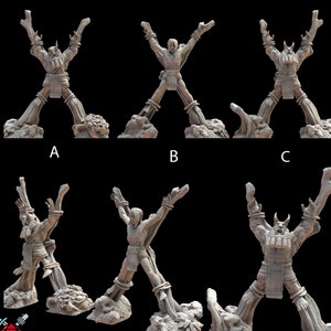 Cuetzpal Häftlinge | Fantasy Resin Miniatur | D&D Miniatur | Rollenspiel | Tabletop Spiel | Verlorenes Königreich Miniatur