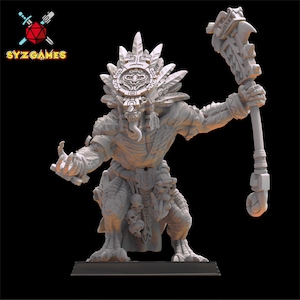 Yacatecuhtli, Cuetzpal Father | Fantasy Miniature | Dungeons and Dragons | DnD Miniature | Tabletop Game | RPG | Lost Kingdom Miniature