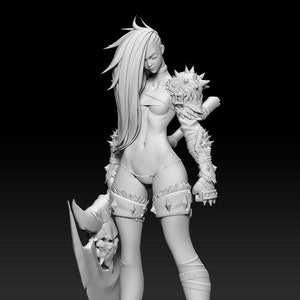Female Barbarian Pinup | Fantasy Resin Miniature | DnD Miniatures | DND Figurine | RPG | Tabletop Game