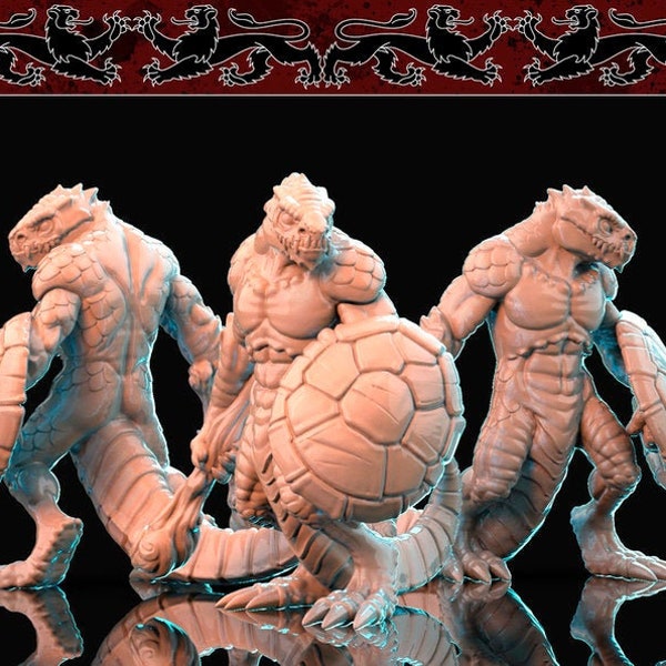 Lizardfork_A | Fantasy Resin Miniature | DnD Miniature | Tabletop Game | RPG | Brayan Nafarrate