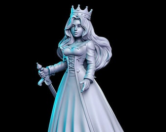 Queen Meliande | 32mm or 28mm Fantasy Miniature | Dungeons & Dragons | Pathfinder | DnD Miniature | RPG | Tabletop | RN Estudio