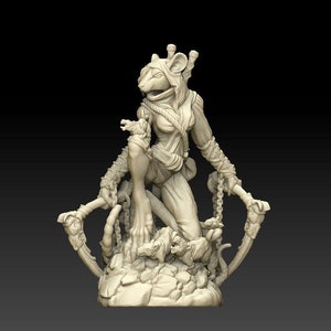 Rat Girl Ninja | Fantasy Resin Miniature | DnD Miniature | RPG | Tabletop Game | Printed Obsession