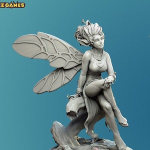 Pixie Soul of the Forest | 32mm or 75mm Fantasy Resin Miniature | DnD Miniature | RPG | Tabletop Game | White Werewolf Tavern