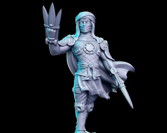 Zhalasar, Oriental Mercenary | 32mm or 28mm Fantasy Miniature | DnD Miniature | Dungeons & Dragons | Pathfinder | RPG | Tabletop |RN Estudio