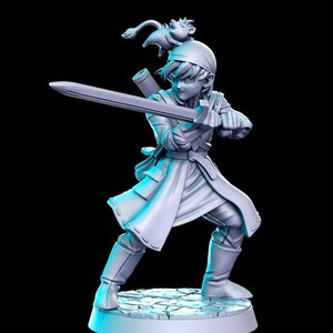 Lynx | Classic JRPG | 32mm or 28mm Fantasy Miniature | DnD Miniature | RPG | Tabletop Game | Pathfinder | RN Estudio