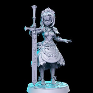 Noelle |  32mm or 75mm Fantasy Miniature | DnD Miniature | RPG | Tabletop Game | Pathfinder | RN Estudio