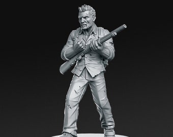 Padre - De Wasteland Survivor Miniature / Superviviente masculino armado / Personaje postapocalíptico / Figura de resina para juegos de rol modernos