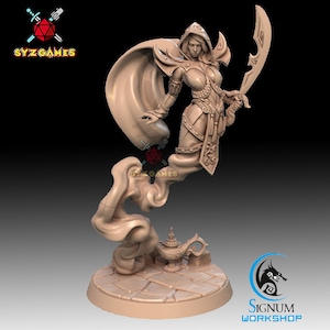 Aisha the Mirage of Desert | 32mm or 28mm Fantasy Miniature | DnD Miniature | Tabletop Games | RPG |  Signum Workshop