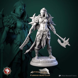 Gashnakh Ferocious | 32mm 54mm 75mm Fantasy Resin Miniature | DnD Miniature | RPG | Tabletop Game | White Werewolf Tavern