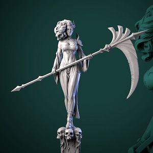 Semenriel Dark Reaper | 32mm 54mm 75mm Fantasy Resin Miniature | DnD Miniature | RPG | Tabletop Game | White Werewolf Tavern