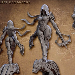 Janet Demonbane  Pinup | Fantasy Miniature | DnD Miniature | RPG | Tabletop Game | Artisan Guild