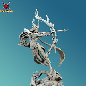 Niel - Elf Queen | Fantasy Resin Miniature | DnD Miniature | RPG | Tabletop Game | White Werewolf Tavern