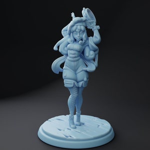 Jigelle - Plasmoid Bard | 32mm or 75mm Fantasy Miniature | DnD Miniature | Twin Goddess