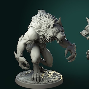 Werewolf Commo | 32 or 28mm Fantasy Resin Miniature | DnD Miniature | RPG | Tabletop Game | White Werewolf Tavern