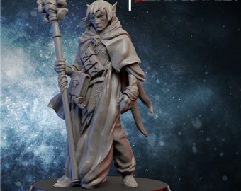 Dark Elf Mage | Fantasy Miniature | Dungeons and Dragons | DnD Miniature | Tabletop Game | RPG | Ghamak