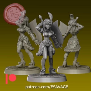 Lani Human Fighter Fantasy Miniature Dungeons and Dragons Mini RPG Tabletop Miniature DnD Painting Pathfinder 5e DnD | ES