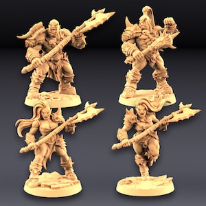 Orc Barbarians  | 32mm or 28mm Fantasy Miniature | DnD Miniature | Tabletop Game | RPG |  Artisan Guild