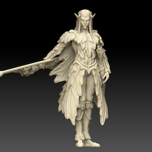 Eladrin - Autum Elf Ranger | Fantasy Resin Miniature | DnD Miniature | RPG | Tabletop Game | Printed Obsession