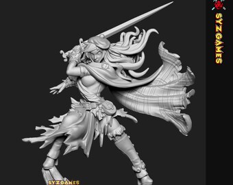 Highlander Kämpfer | Resin Miniatur | D&D Miniaturen | Dungeons & Dragons | Pfadfinder | Rollenspiel | Tischplatte