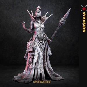 Vyxra the Necromancer Fantasy Miniature Dungeons and Dragons Mini RPG Tabletop Games DnD 5e Painting Pathfinder