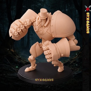 Robo Golem Sci-fi Robot Fantasy Miniature Dungeons and Dragons Mini RPG Tabletop Games DnD 5e Painting Pathfinder | TW