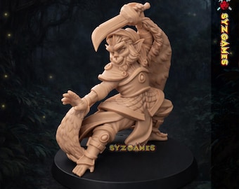 Flip Skyglider - Hadozee Crewman | 32mm or 28mm Fantasy Miniature | DnD Miniature | Twin Goddess