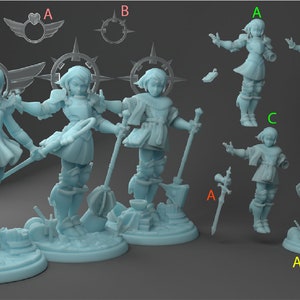 Joanna the Cleric | 32mm or 28mm Fantasy Miniature | DnD Miniature | Tabletop Game | RPG | Twin Goddess