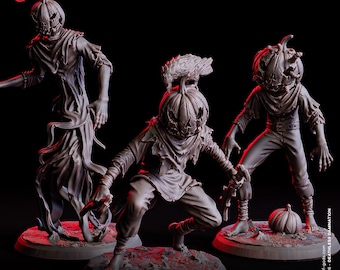 Pumpkin Servants Undead Monster Miniatures for DnD Fantasy RPG